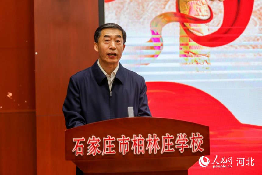 河北省委教育工委委员，省教育厅党组成员、总督学程启学致辞。人民网 左原铭摄