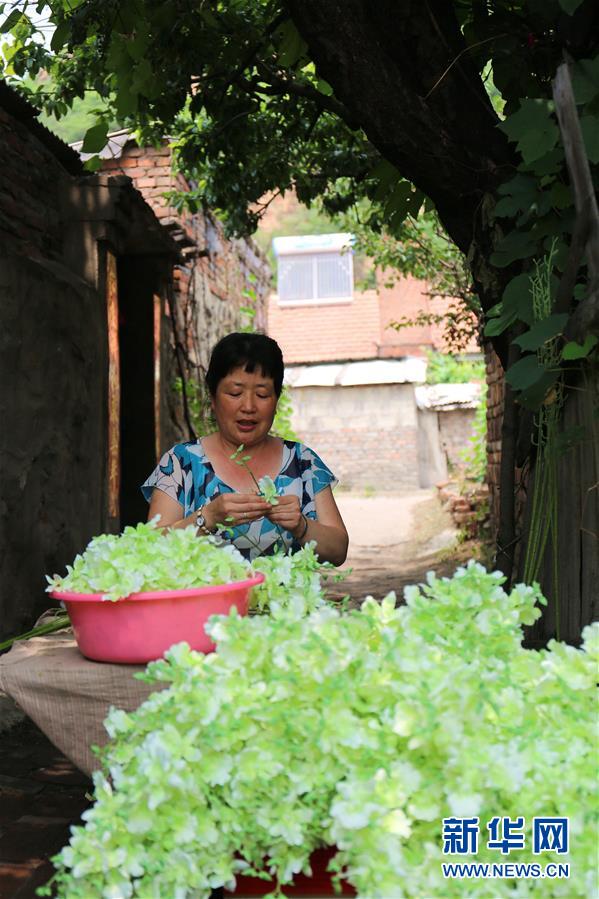 家庭手工坊 绢花助脱贫