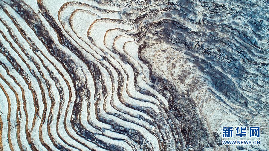 （環境）（4）河北涉縣：雪映太行梯田美