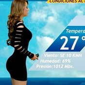墨西哥"天气预报女孩" 性感走红 节目收视率爆表