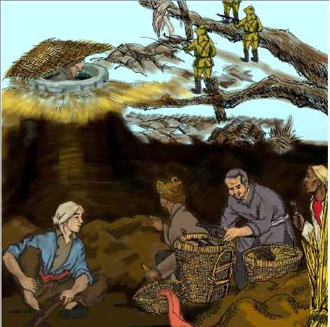 漫畫：抗日根據地軍民遊擊戰