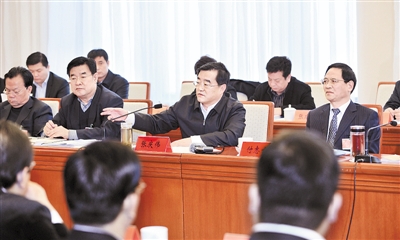 张庆伟参加省政协十一届二次会议经济二组讨论
