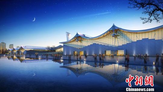石家庄国际会展中心设计上突出河北地域特色，在建筑形态上直接采用了赵州桥和滹沱河的意象，取“碧水宏桥”之味、融千年古城之精。中建钢构提供