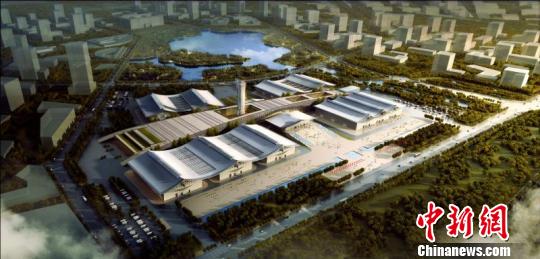 石家庄国际会展中心全景图。中建钢构提供