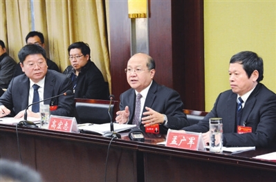 邯郸市委书记高宏志在武安市代表团参加审议  巩玉强 摄